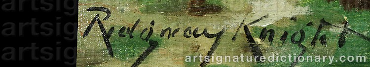 Authentic signature by Daniel Ridgway KNIGHT on  artwork