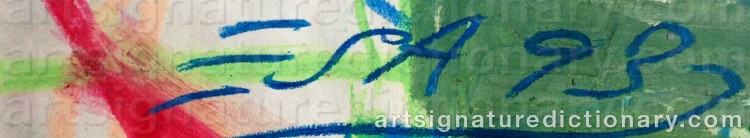 Authentic signature by Esa TOIVONEN on Painting/Watercolour artwork