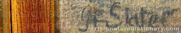 Authentic signature by John Falconar SLATER on Painting/Watercolour artwork