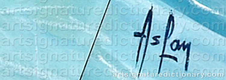 Authentic signature by Alain GOURDON ASLAN on  artwork