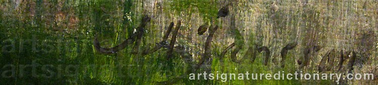 Authentic signature by Anders August JANSSON on  artwork