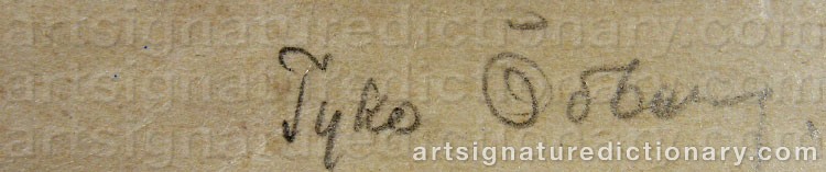 Signature by Bror Tycho ÖDBERG