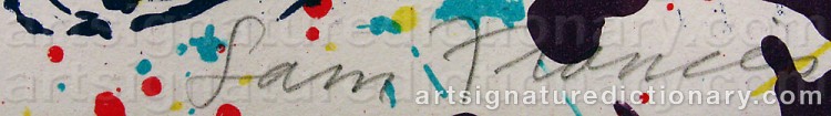 Signature by Sam FRANCIS
