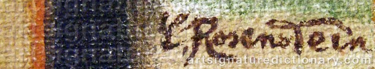 Authentic signature by Erna ROSENSTEIN on artwork