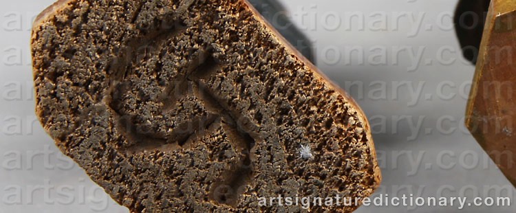 Authentic signature by Georg JONSSON on artwork
