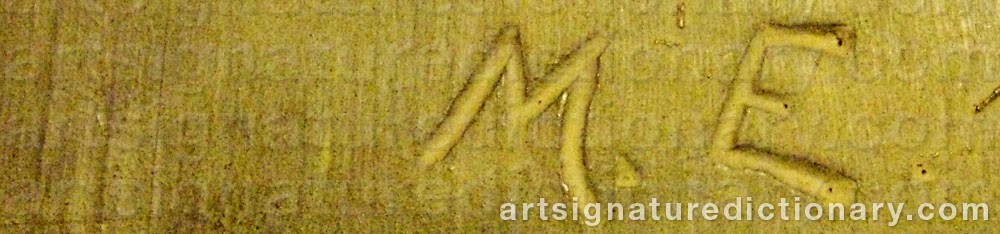 Authentic signature by Magnus EDVARDSSON on  artwork