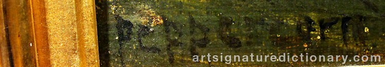 Authentic signature by Arthur Douglas PEPPERCORN on  artwork