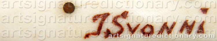 Authentic signature by Ingvar (Sami Artist) SVONNI on Other artwork