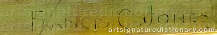 Authentic signature by Francis Coates JONES on  artwork