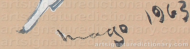 Authentic signature by Max ‘Mago’ GOLDSTEIN on artwork