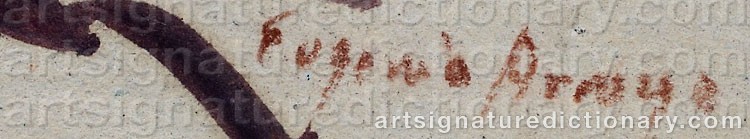 Authentic signature by Eugenio ARROYO on  artwork