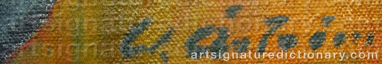 Authentic signature by Werner ÅSTRÖM on artwork