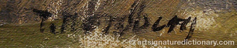 Authentic signature by Torsten NORDBERG on  artwork