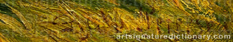 Authentic signature by Hans GYDE-PETERSEN on Painting/Watercolour artwork