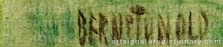 Authentic signature by Bernt TUNOLD on  artwork