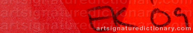 Authentic signature by Eske KATH on  artwork