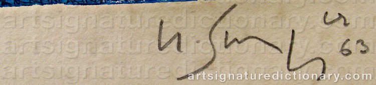 Authentic signature by Gustave SINGIER on artwork