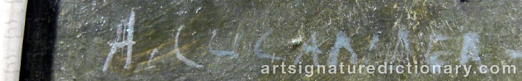 Authentic signature by Anitra LUCANDER on Painting/Watercolour artwork