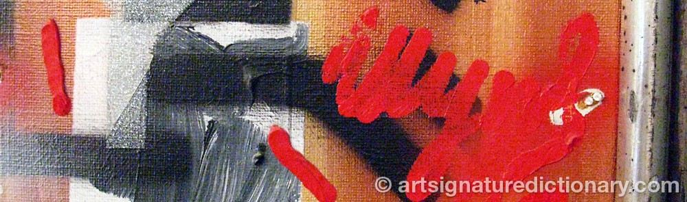 Authentic signature by Sergei SHUTOV on  artwork