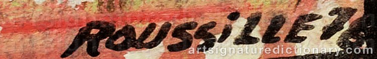 Authentic signature by Guy ROUSSILLE on Painting/Watercolour artwork