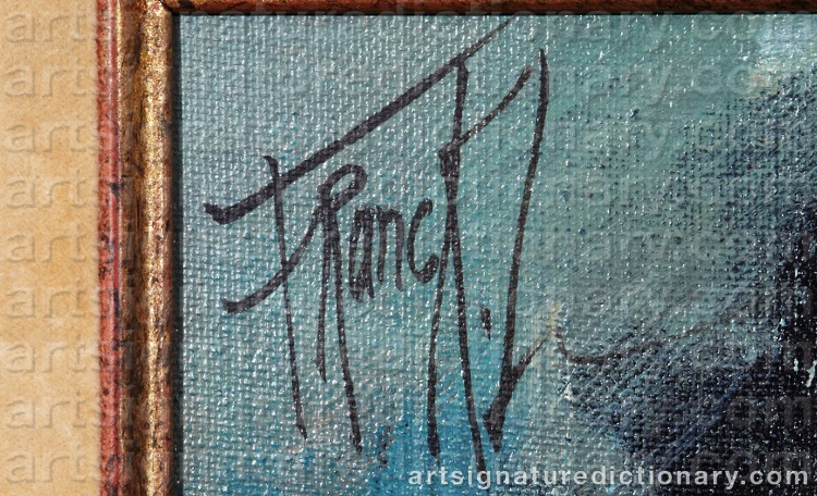 Authentic signature by L. FRANCK on Painting/Watercolour artwork