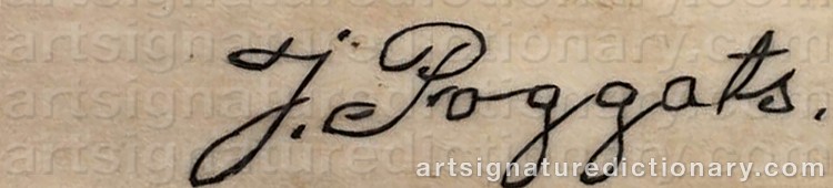 Authentic signature by J. (Sami Artist) POGGATS on Other artwork