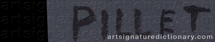 Authentic signature by Edgard PILLET on artwork