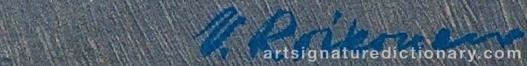 Authentic signature by Veikko ROIKONEN on artwork