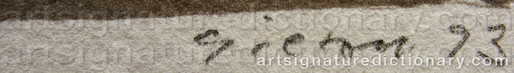 Signature by Gösta GIEROW