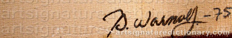 Signature by Bertil WARNOLF