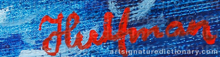 Authentic signature by Anders HULTMAN on Painting/Watercolour artwork