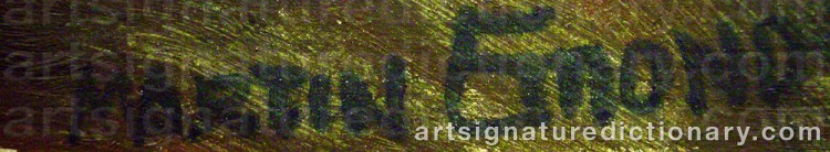 Signature by Martin EMOND