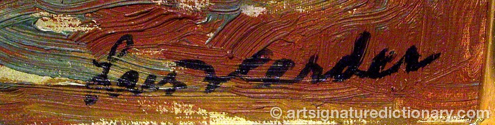 Authentic signature by Lars HERDER on  artwork