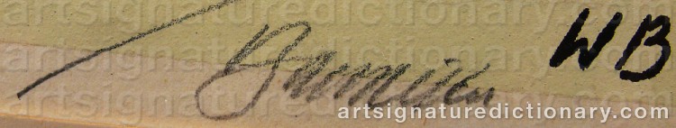 Signature by Willi BAUMEISTER