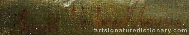Authentic signature by Charles-Louis VERBOECKHOVEN on artwork