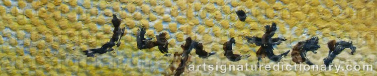 Authentic signature by Folke JUPITER on artwork