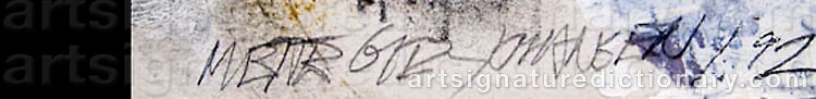Authentic signature by Mette GITZ-JOHANSEN on  artwork