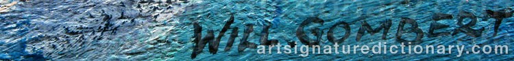 Authentic signature by Will. GOMBERT on  artwork
