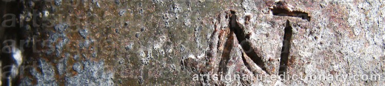 Authentic signature by Nina TERNO on  artwork