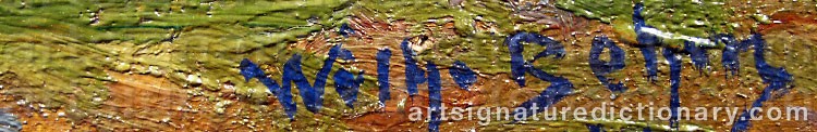 Signature by Wilhelm BEHM