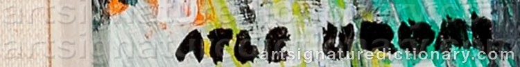 Authentic signature by Atle URDAL on artwork