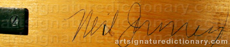 Authentic signature by Niel JENNEY on  artwork