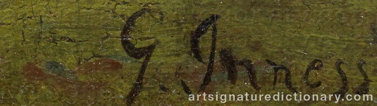 Authentic signature by George INNESS on Painting/Watercolour artwork