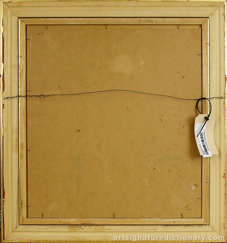 Close-up details showing Isaac GRÜNEWALD signature forgery characteristics