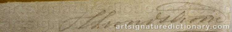 Authentic signature by Harriet SUNDSTRÖM on artwork
