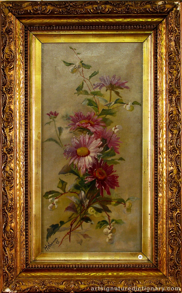 Close-up details showing Herman NORRMAN signature forgery characteristics