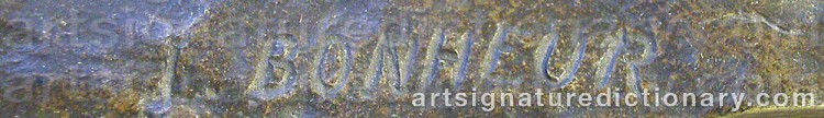 Signature by Jules Isidor BONHEUR