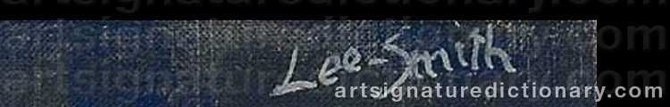 Authentic signature by Hughie LEE-SMITH on  artwork