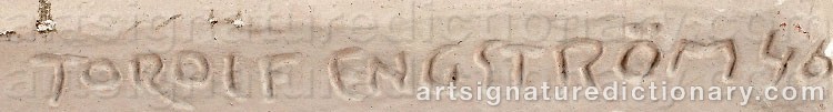 Signature by Torolf ENGSTRÖM
