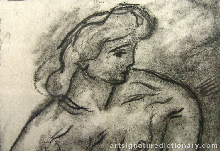 Close-up details showing Georges BRAQUE signature forgery characteristics